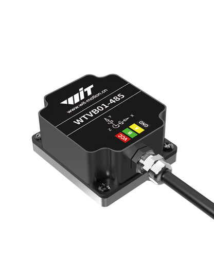 [RS485 Modbus Vibration Sensor] WTVB01-485 IP68 waterproof transducer, 3-axis acceleration vibration detector (frequency + displacement + velocity), motor monitoring module.