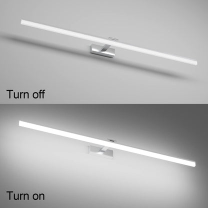 Klighten LED Mirror Light Bathroom 32W 1820LM Cool White 6000K, 180° Rotation, IP44 Waterproof Mirror Lamp Bathroom, Non-dimmable Bathroom Light Wall Lighting 120CM (Silver)