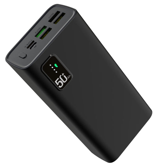 TOOSPON Portable Charger, QC3.0 22.5W & USB C PD 20W Fast Charging Power Bank, External Battery, 2 Inputs and 5 Outputs QC & USB & Type C for Phone, Pad, Headset, etc. 5000mAh