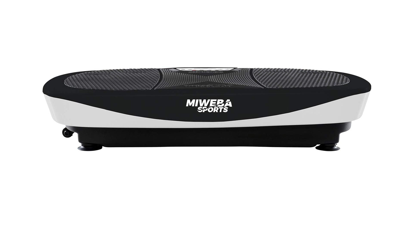 Miweba Sports Fitness 3D Vibration Plate MV200-3 Year Warranty - 400 Watts - 99 Intensity Levels - 3D Training - Bluetooth - LED Lighting - Remote Control - Resistance Bands (Black)