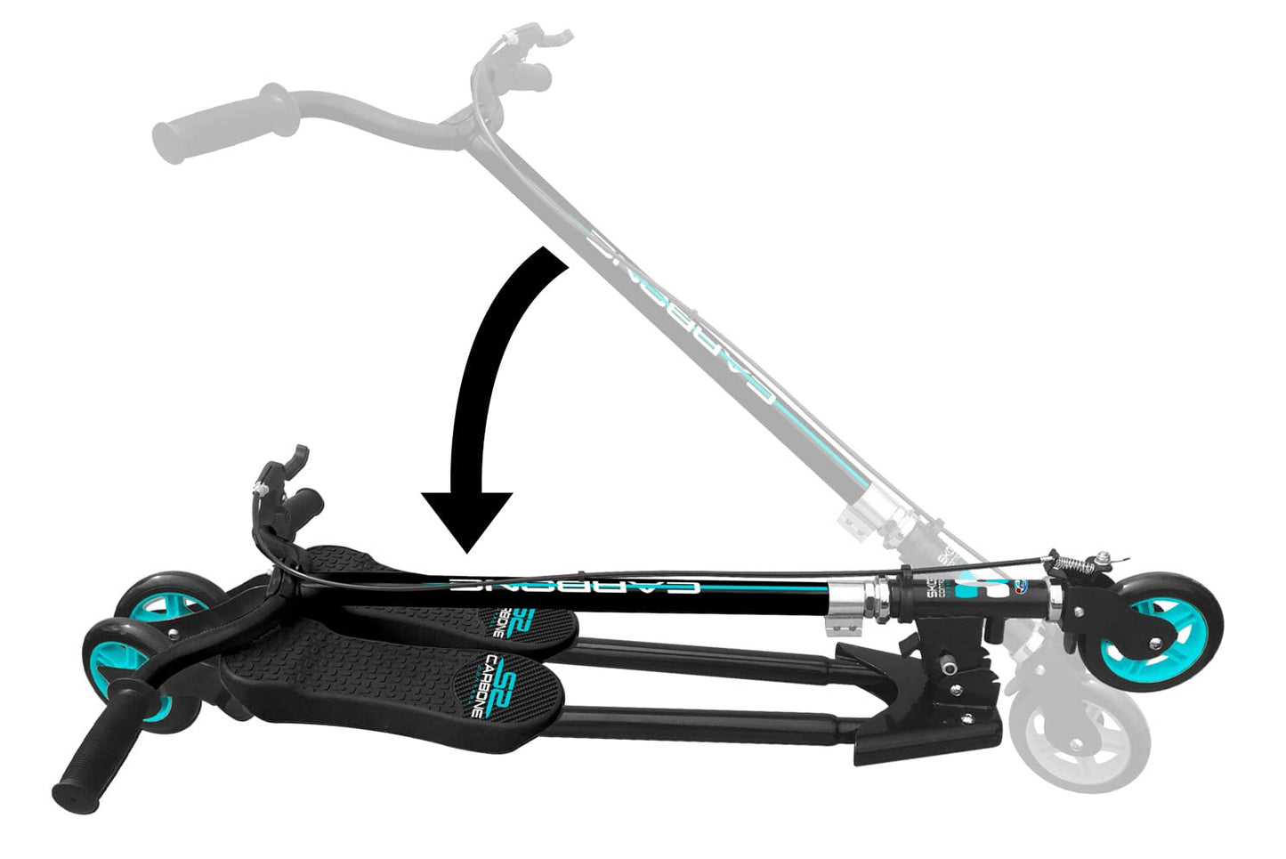 Technical Scooter SKIDS Control- Swing Carbon, Black