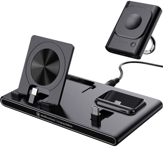 3 in 1 charging station for Samsung devices, with 1800 mAh portable Samsung Watch 5 Pro charger, Type-C dock compatible with Galaxy S23/S22/A53/A52/A33/A32/A13/Galaxy Buds