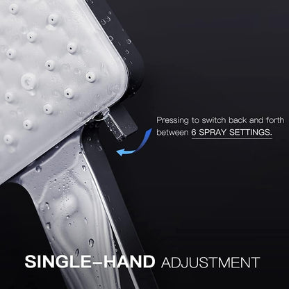 Newentor shower head with hose, shower head with 1.5M hose, shower hose with shower head, handheld shower head rain shower with 6 spray modes