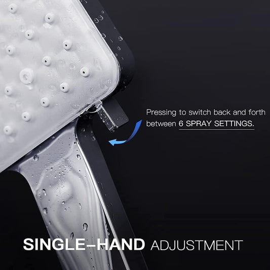 Newentor shower head with hose, shower head with 1.5M hose, shower hose with shower head, handheld shower head rain shower with 6 spray modes
