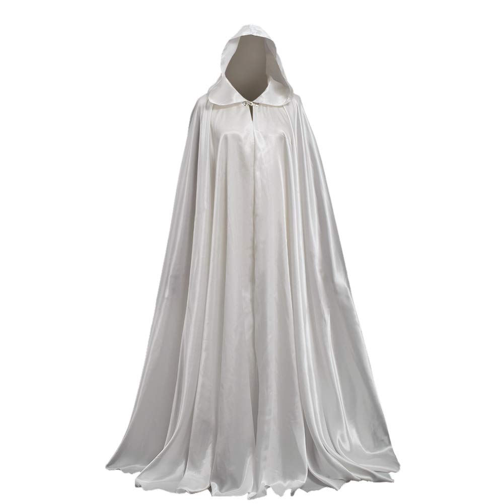 GRACEART Women's Hooded Cape Medieval Cloak Long Halloween Costume for Wedding Bride Evening Dress Bridal Gown