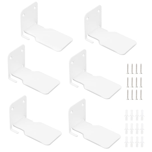 SWAWIS 6 Pieces Invisible Bookshelf Mini Floating Bookshelf Metal Bookshelf Wall Floating Bookshelf Invisible Bookshelf Floating Bookshelf for Paperbacks, White