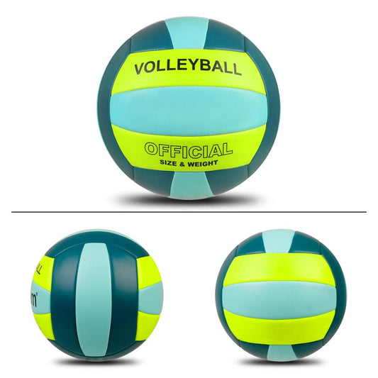 PECOGO Volleyball Size 5 PU Leather Soft Indoor Outdoor Volleyballs Sports Training Game Ball for Beginners, Teens, Adults, 8.2