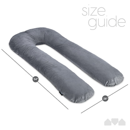 Billion Pregnancy Pillow, Side Sleeper Pillow, Memory Foam Body Pillow with Removable and Washable Cover (137 x 71 cm)