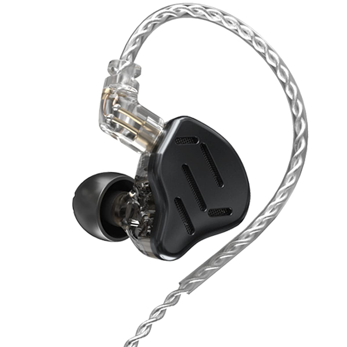 CCA KZ Zax metal headset with 7BA+1DD hybrid drivers for high fidelity bass. These in-ear monitor headphones are designed for sport and noise cancelling.