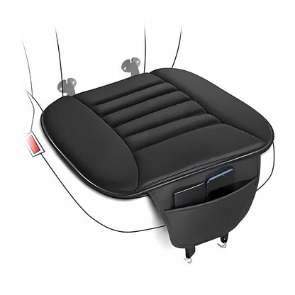 JNNJ 2 Pieces Car Seat Cushion, Soft Non-Slip Auto Seat Cushion, Car Seat Cushion Front Seats Memory Foam Pad, For Car Seat, Office Chair Wheelchair, And All Chairs (Black)