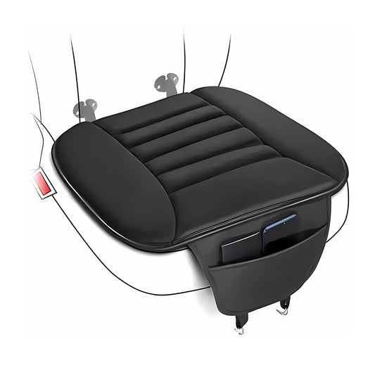 JNNJ 2 Pieces Car Seat Cushion, Soft Non-Slip Auto Seat Cushion, Car Seat Cushion Front Seats Memory Foam Pad, For Car Seat, Office Chair Wheelchair, And All Chairs (Black)