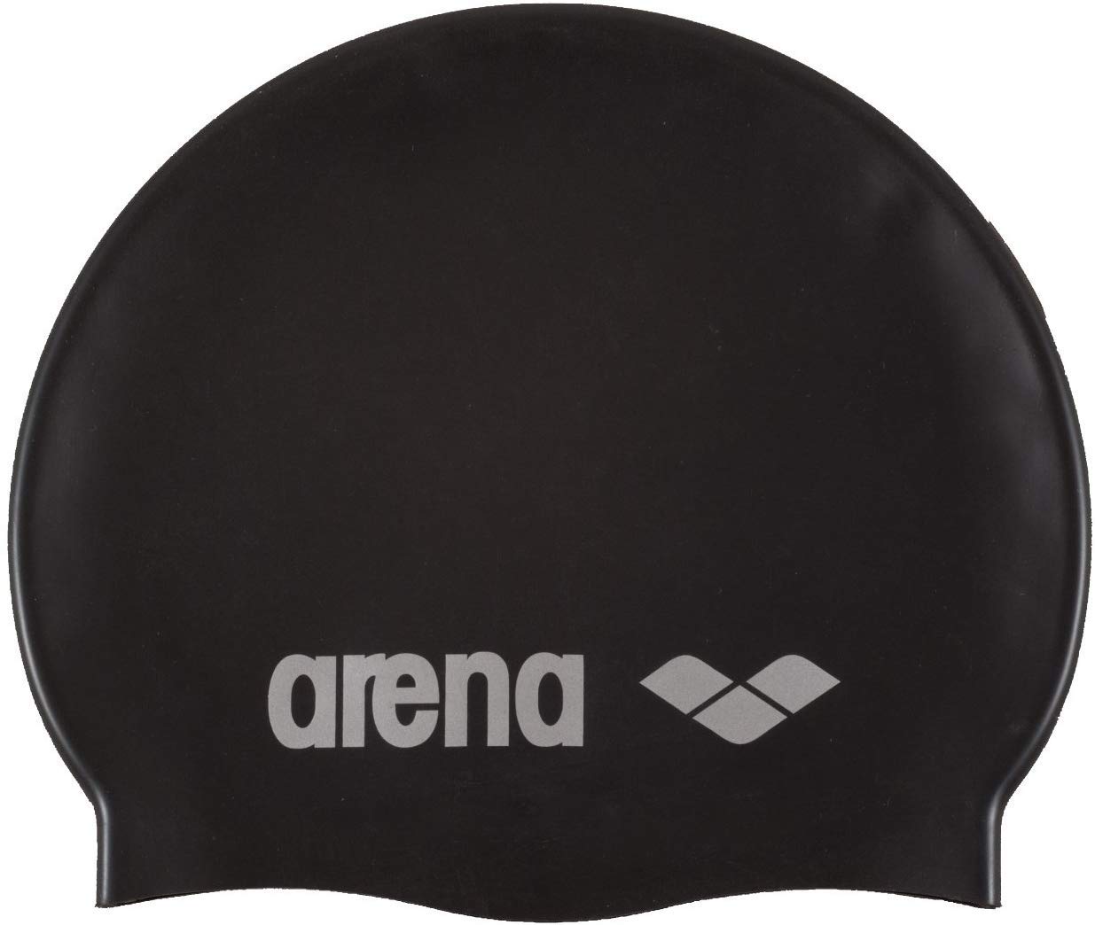 ARENA Unisex Competition Training Aid Hand Paddle Vortex, Silver-Black (15), M & Unisex Swim Cap Classic Silicone (Reinforced Edge, Soft), Black-Silver (55), One Size