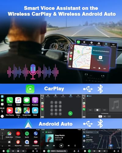 [2GB+64GB] Android 13 car stereo, CarPlay Android Auto Wireless, for FIAT 500 2007-2015 radio, 7" screen car radio, Bluetooth, GPS WiFi HiFi FM SWC USB, rearview camera