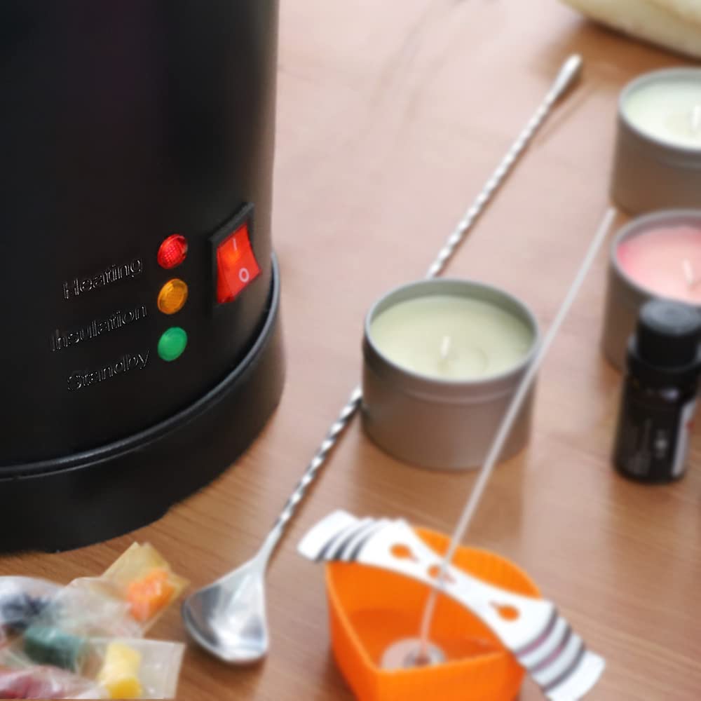 TOAUTO WMF-8L Candle Making Kit Commercial Electric Wax Melter for wax with heating core outlet and bottom design