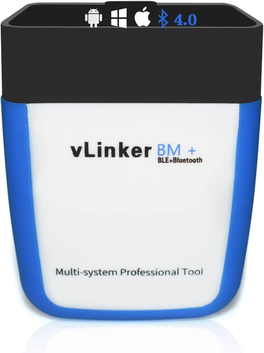 vLinker BM+ OBD2 Bluetooth Diagnostic Scan Tool, OBDII Auto Scanner for iOS, Android, and Windows - Made for BimmerCode.