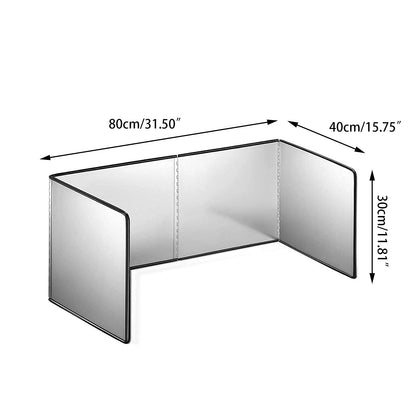 WMLBK Stainless Steel Splash Guard, Foldable Kitchen Splash Plate Oil Fume Baffle Stove Splash Guard (30x80x40cm)