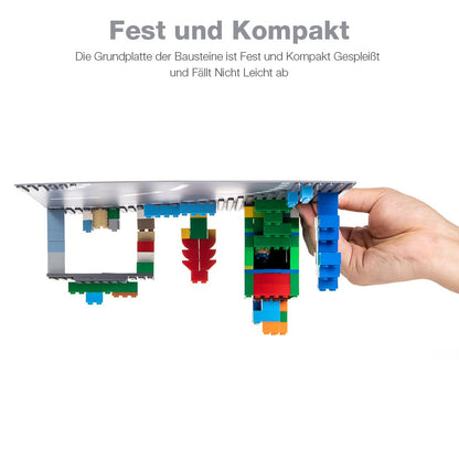 Lekebaby 12-piece City Street Baseplate Set, 25.5 * 25.5cm road plates, 100% compatible with most brands, includes 4 curves, 4 T-junctions, 3 straights, and 1 intersection.