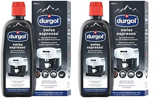 durgol swiss espresso Special Descaler - removes limescale from all types of coffee machines - German version - 1x500ml (Pack of 2)