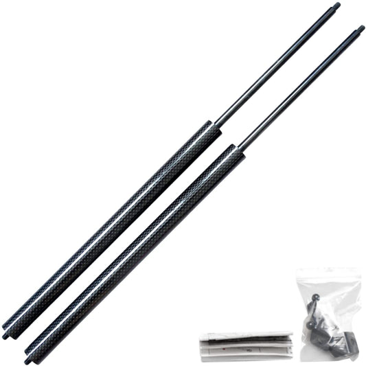 JINGLING KJ Hood Struts for Cupra Formentor 2021 - Front hood gas dampers, no drilling required, two-year warranty (black carbon fiber)