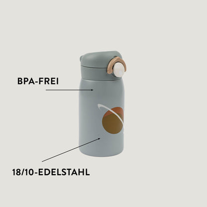 Fabelab water bottle for kids 320 ml | Kids water bottles with planet design | Stainless steel BPA-free water bottle | School leak-proof water bottle