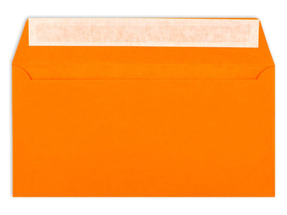 75 envelopes DL - Orange - 110 gsm - 4.3 x 8.7 inches - very sturdy - peel and seal adhesive - Quality brand: FarbenFroh by GUSTAV NEUSER
