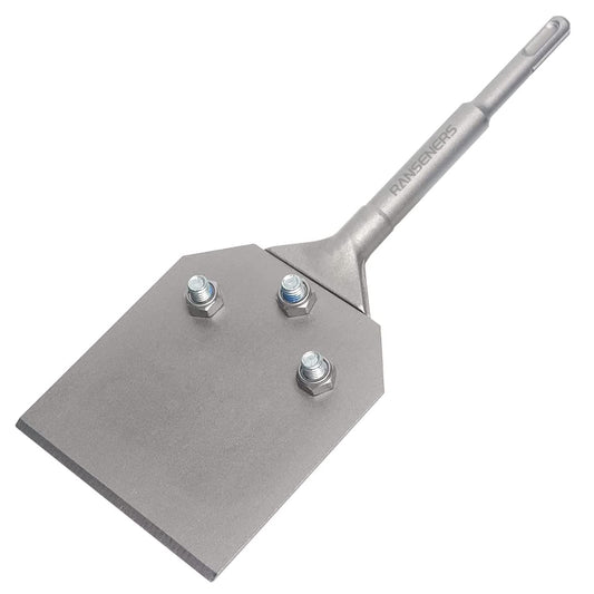 RANSENER'S SDS-Plus 250x100 mm putty chisel, floor scraper for removing floor adhesive, carpet, linoleum, tile adhesive, PVC tiles, paint