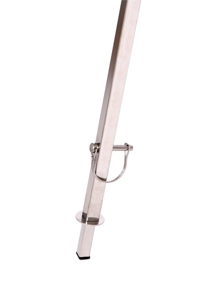 Massive tripod 2.00 m made of 304 stainless steel for swivel grill, goulash kettle, chain height adjustment, non-slip protection