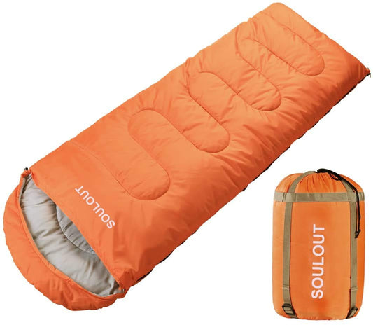 SOULOUT Sleeping Bag 3-4 Seasons - Winter Sleeping Bag Waterproof Lightweight Blanket Sleeping Bag for Camping, Travel, and Outdoor Activities - Perfect for Adults and Children - 220 x 83 cm