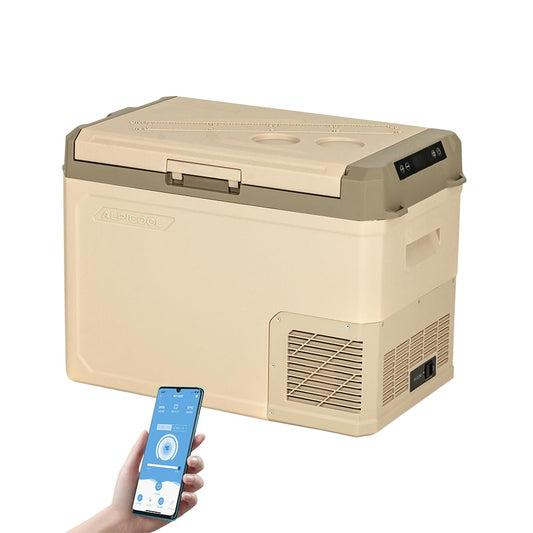 Alpicool GE40 40L Compressor Car Fridge Portable for Car, Truck, Compact Camping Refrigerator 12/24V DC Cooler for Travel, Food & Drinks, -20℃ to 20℃