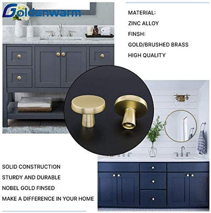 goldenwarm 15 Pieces Furniture Knobs Gold Handles Gold Cabinet Knobs Drawer Knob Drawer Pulls Vintage Furniture Knobs Vintage