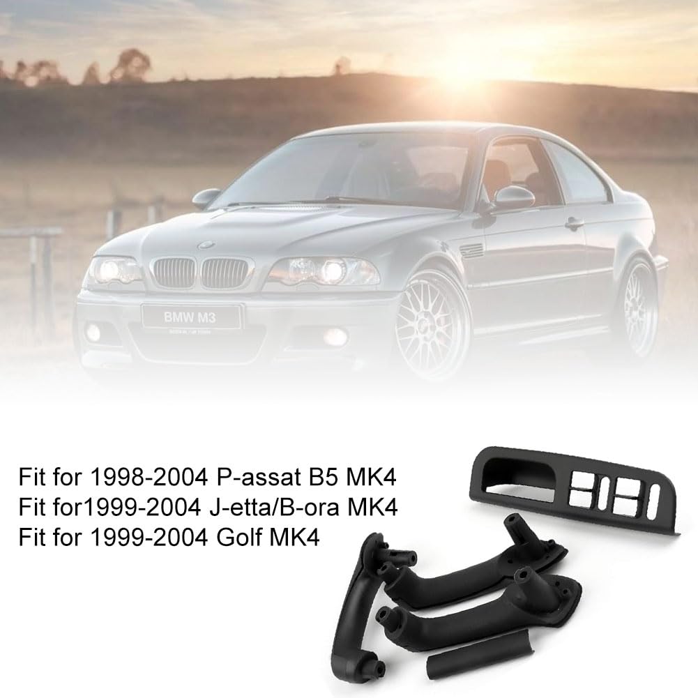 ZAYMDO Window Glass Plate Button Panel Door Handle Cover Replacement for VW Golf 4 Jetta MK4 Bora 1998-2004, Interior Door Handles Decoration