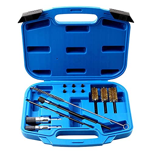 ALETO 14 piece Injector Shaft Cleaning Set Fuel Injector Seal Tool.