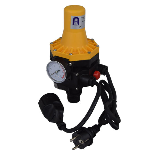 Agora-Tec® Flow Switch DWv-3 with cable, pump pressure switch for pump control for centrifugal and deep well pumps ideal for low flow applications e.g. toilets (no cycling)