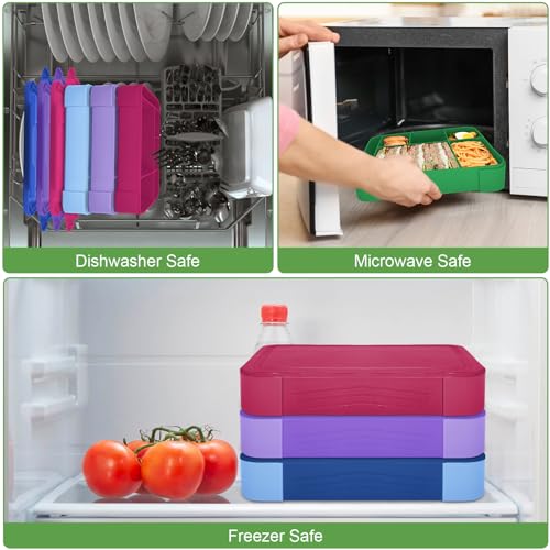 IJIAMY kids bento box with compartments, 1300ml lunch box for school & kindergarten, leak-proof lunchbox for children (light green)