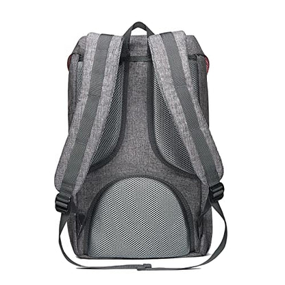 KAUKKO backpack for men and women. Beautiful and well-designed daypack with laptop compartment for 15" notebook. Ideal for school and university. 22L capacity, in gray.
