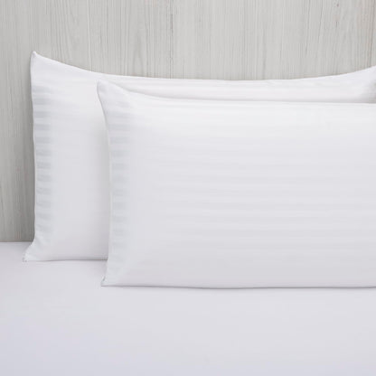Pikolin Home - Viscoelastic Pillow with Dust Mite Protection, Double Cover, Medium Firmness, 40 x 90 cm, 15 cm Height, White