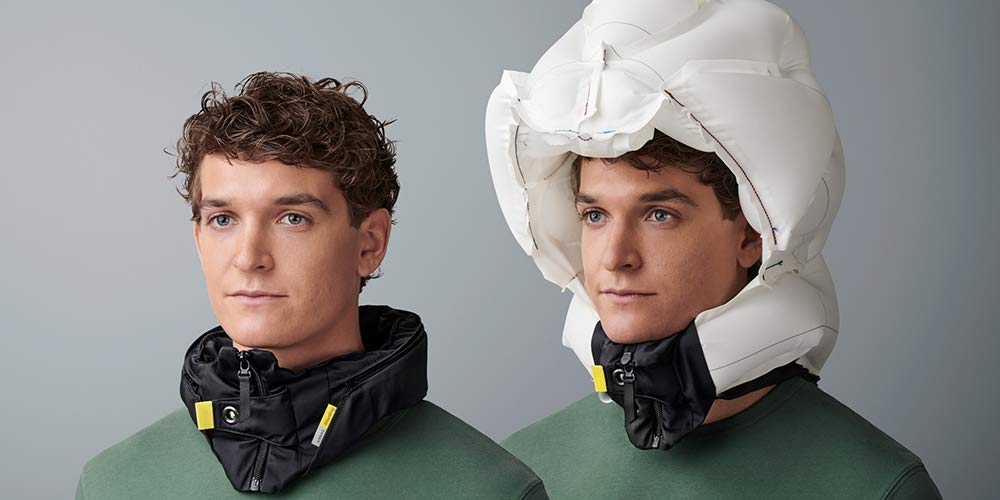 Hövding Airbag bike helmet, 52-59 cm head circumference, bicycle airbag collar - neck, helmet airbag, head protection cyclist helmet collar, safety helmet, version 06.2024