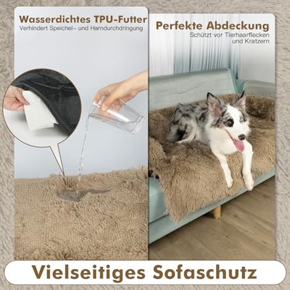 Mora Pets Sofa Protector for Dogs, Dog Blanket for Sofa, Plush Dog Bed Couch Cover, Waterproof & Non-Slip, Dog Pillow for Medium-Sized Dogs, 102 x 89 x 16 cm.