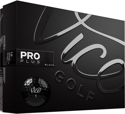 Vice Golf Pro Plus Golf Balls, Limited Edition, Black