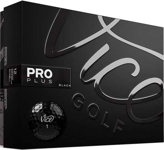 Vice Golf Pro Plus Golf Balls, Limited Edition, Black