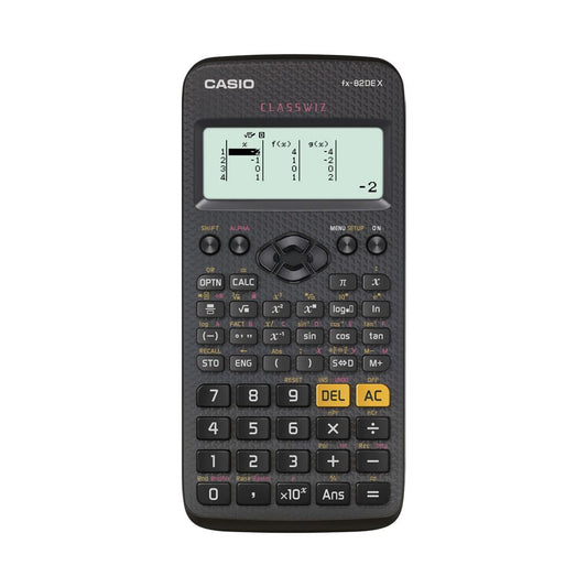 Casio SCHOOL CALCULATOR FX-82DE X CLASSWIZ, BATTERY-POWERED, Black, Language- German