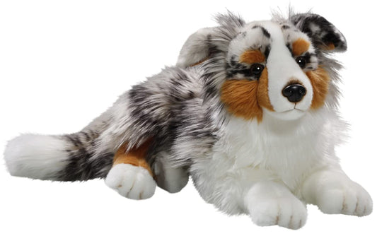 Carl Dick Australian Shepherd lying, dog, plush toy, stuffed animal approx. 45cm 3434