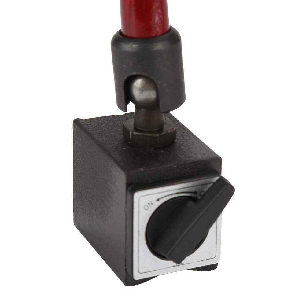 0~0.8mm flexible strong magnetic base holder + lever dial gauge (0.01mm resolution), for measuring surfaces in tight or recessed areas.