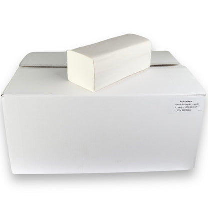 4000 sheets of premium white folded paper towels, 2-ply, 25 x 23 cm, ZZ-Fold