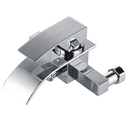 LENJKYYO Waterfall Tub Faucet, Bathtub Faucet with Hand Shower, Single Handle Tub Faucet, Shower Handset Set for Bathroom Shower.
