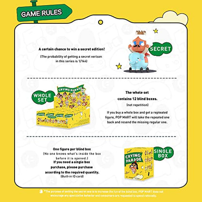 POP MART Crybaby Crying Parade Series - 3PC Pop Figures Random Figures Action Figures Collectible Figures and Collector Art Toys Toy Figures Gift
