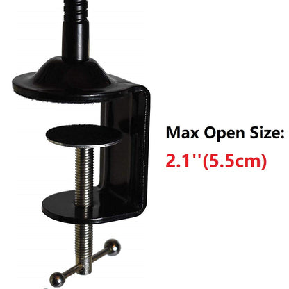 Webcam mount with clamp holder compatible with Razer Kiyo, Kiyo Pro, Kiyo X webcams.