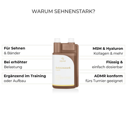Alpurial Tendon Strong - Supplementary feed for horses - for high strain on tendons & ligaments - with MSM, Hyaluronic acid & Collagen - developed by veterinarians