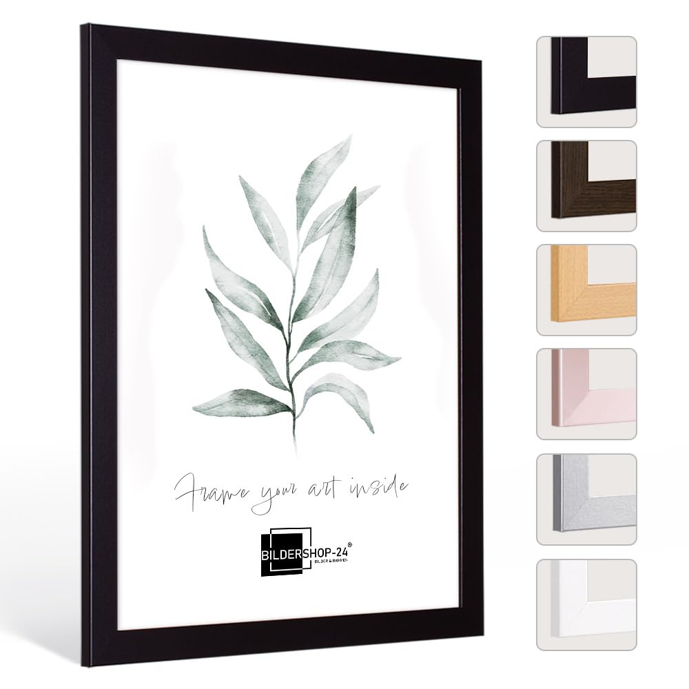 Picture shop-24 Picture frame Monza in BLACK in 60 X 60 photo frame, change frame, poster frame, puzzle frame