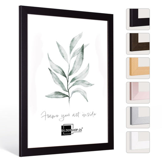 Picture shop-24 Picture frame Monza in BLACK in 60 X 60 photo frame, change frame, poster frame, puzzle frame